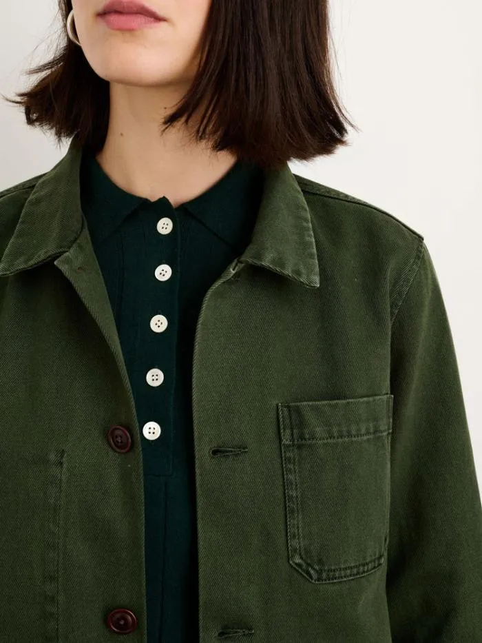 Alex Mill Jackets Outerwear Britt Work Jacket In Recycled Denim Pine Needle 8211 Women