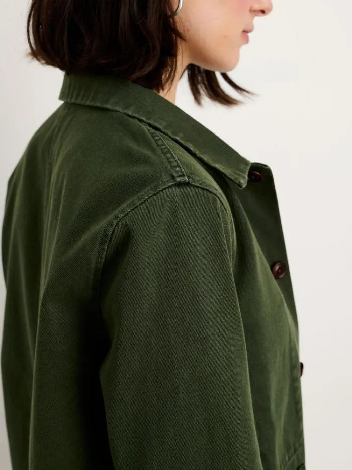 Alex Mill Jackets Outerwear Britt Work Jacket In Recycled Denim Pine Needle 8211 Women