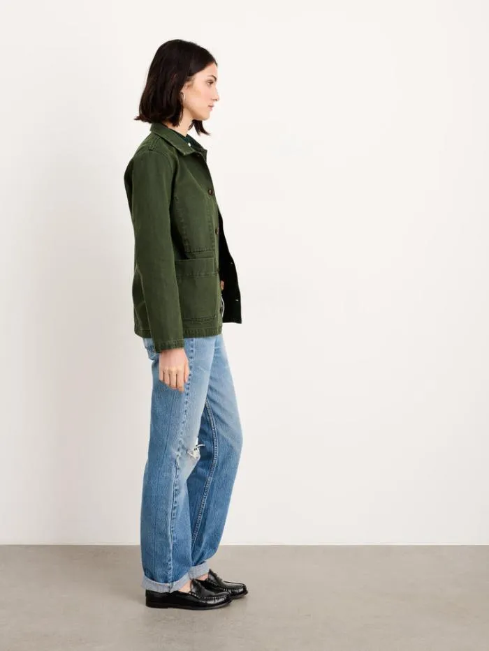 Alex Mill Jackets Outerwear Britt Work Jacket In Recycled Denim Pine Needle 8211 Women