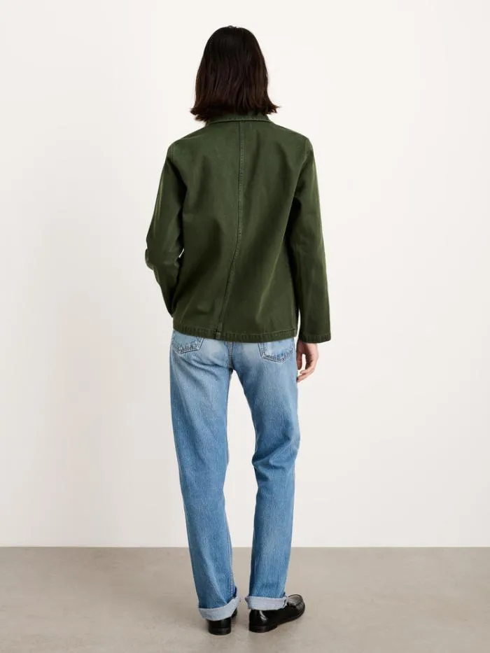Alex Mill Jackets Outerwear Britt Work Jacket In Recycled Denim Pine Needle 8211 Women