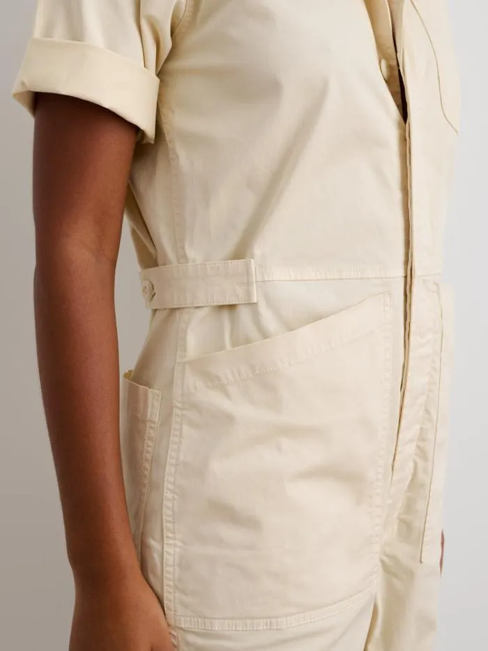 Alex Mill Jumpsuits Standard Short Jumpsuit In Cotton Twill Oatmilk 8211 Women