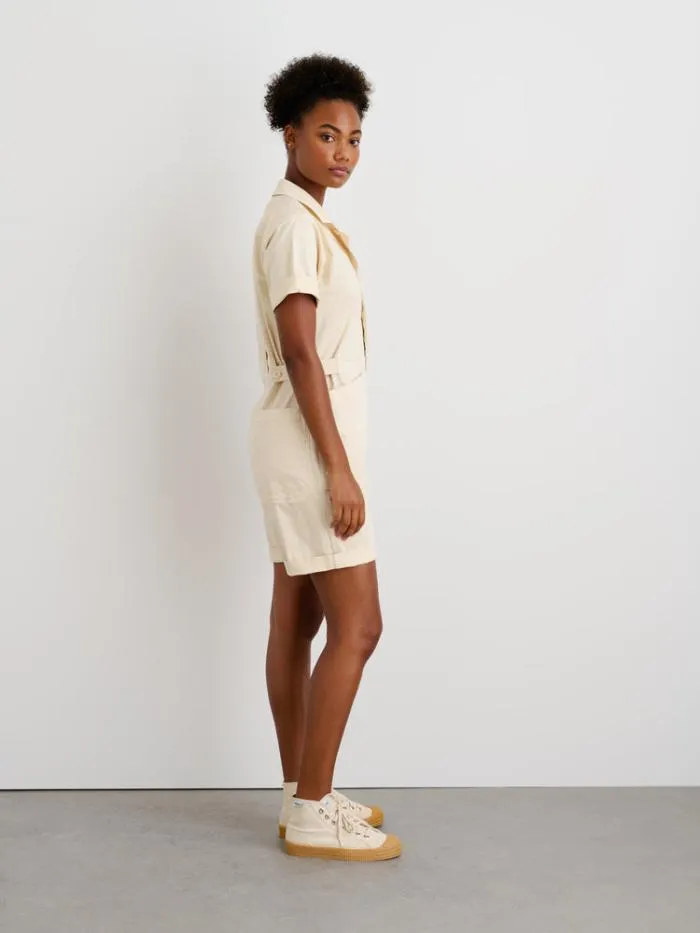 Alex Mill Jumpsuits Standard Short Jumpsuit In Cotton Twill Oatmilk 8211 Women