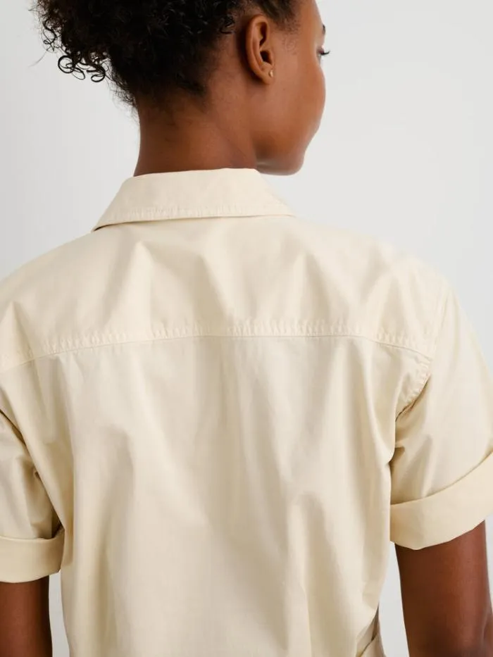 Alex Mill Jumpsuits Standard Short Jumpsuit In Cotton Twill Oatmilk 8211 Women