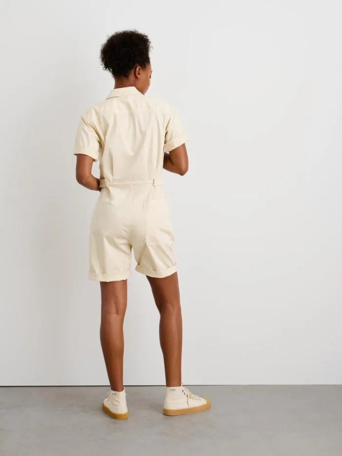 Alex Mill Jumpsuits Standard Short Jumpsuit In Cotton Twill Oatmilk 8211 Women