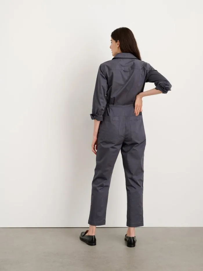 Alex Mill Jumpsuits Standard Zip Front Jumpsuit In Cotton Twill Iron Grey 8211 Women
