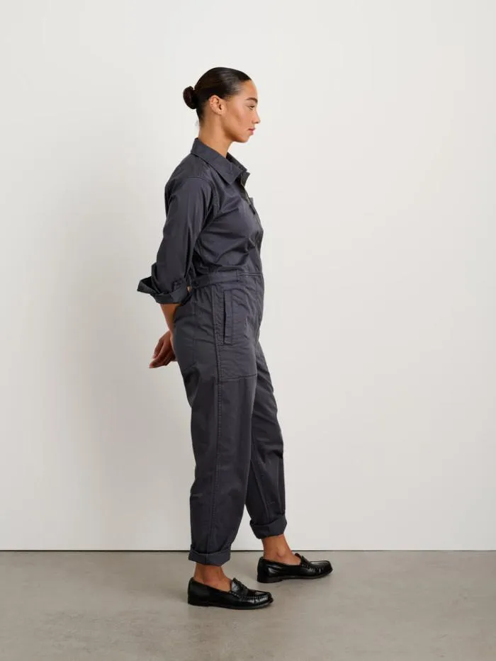 Alex Mill Jumpsuits Standard Zip Front Jumpsuit In Cotton Twill Iron Grey 8211 Women