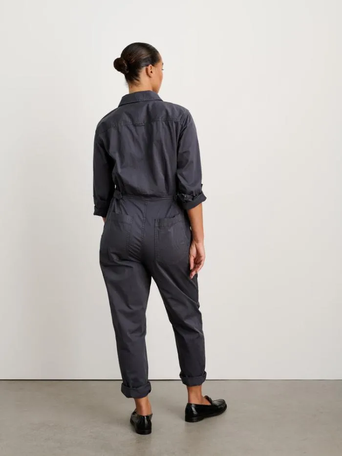 Alex Mill Jumpsuits Standard Zip Front Jumpsuit In Cotton Twill Iron Grey 8211 Women