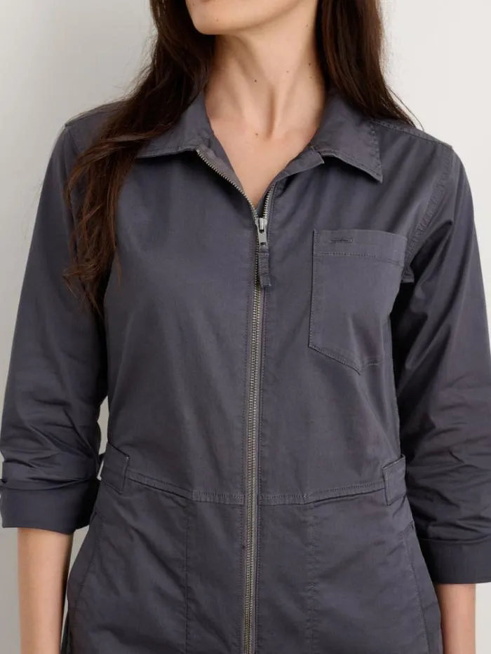 Alex Mill Jumpsuits Standard Zip Front Jumpsuit In Cotton Twill Iron Grey 8211 Women