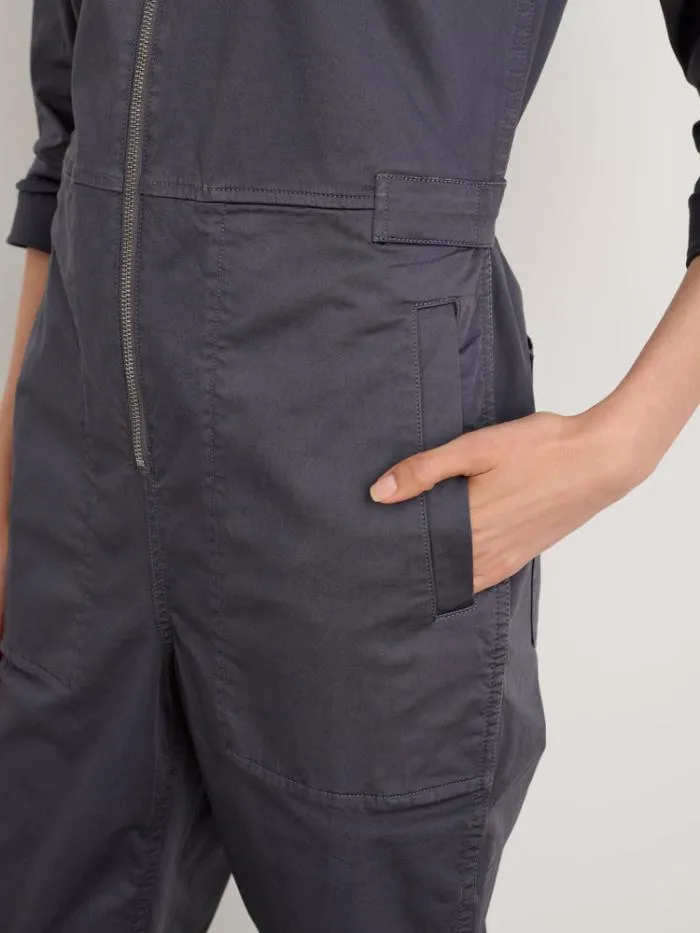 Alex Mill Jumpsuits Standard Zip Front Jumpsuit In Cotton Twill Iron Grey 8211 Women