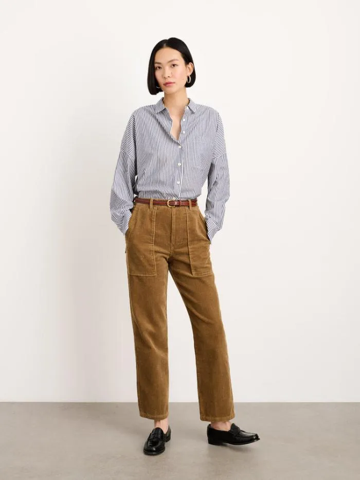 Alex Mill Pants Neil Straight Leg Pant In Corduroy Dark Khaki 8211 Women