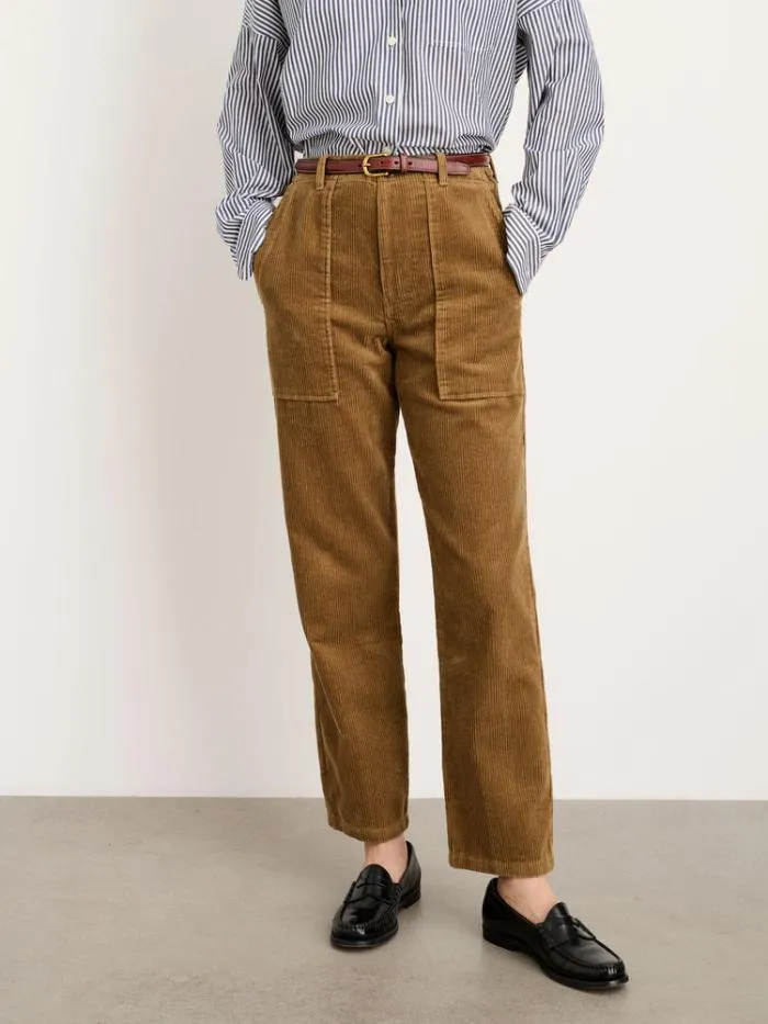 Alex Mill Pants Neil Straight Leg Pant In Corduroy Dark Khaki 8211 Women