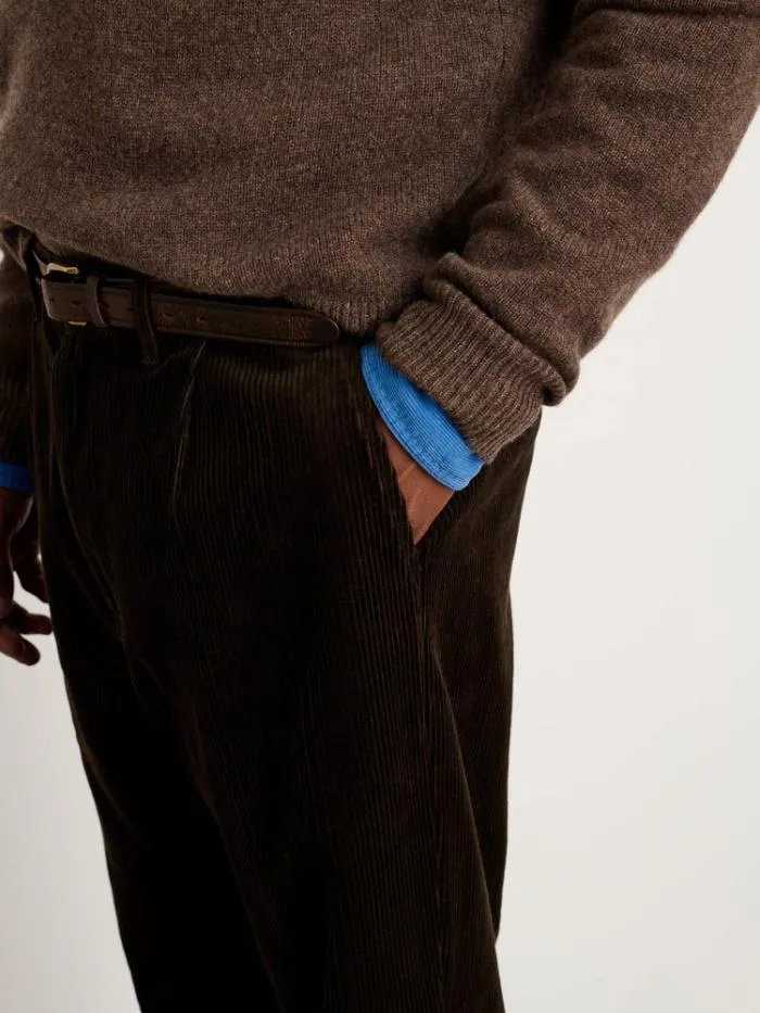 Alex Mill Pants Standard Pleated Pant In Corduroy Chocolate 8211 Men
