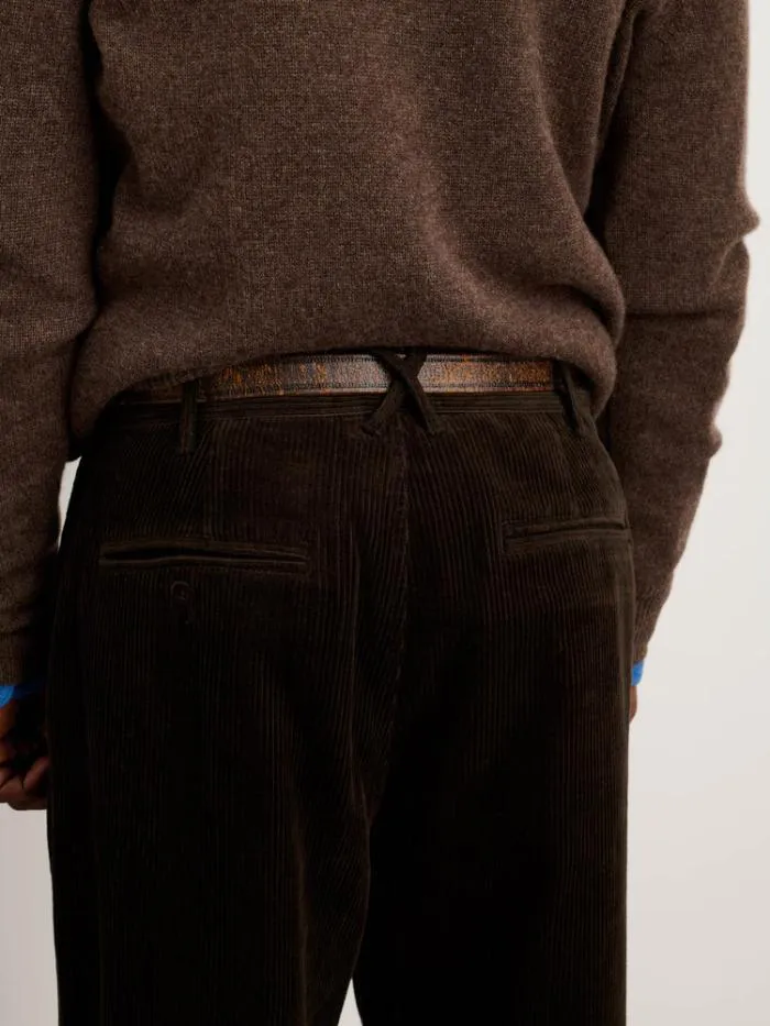Alex Mill Pants Standard Pleated Pant In Corduroy Chocolate 8211 Men