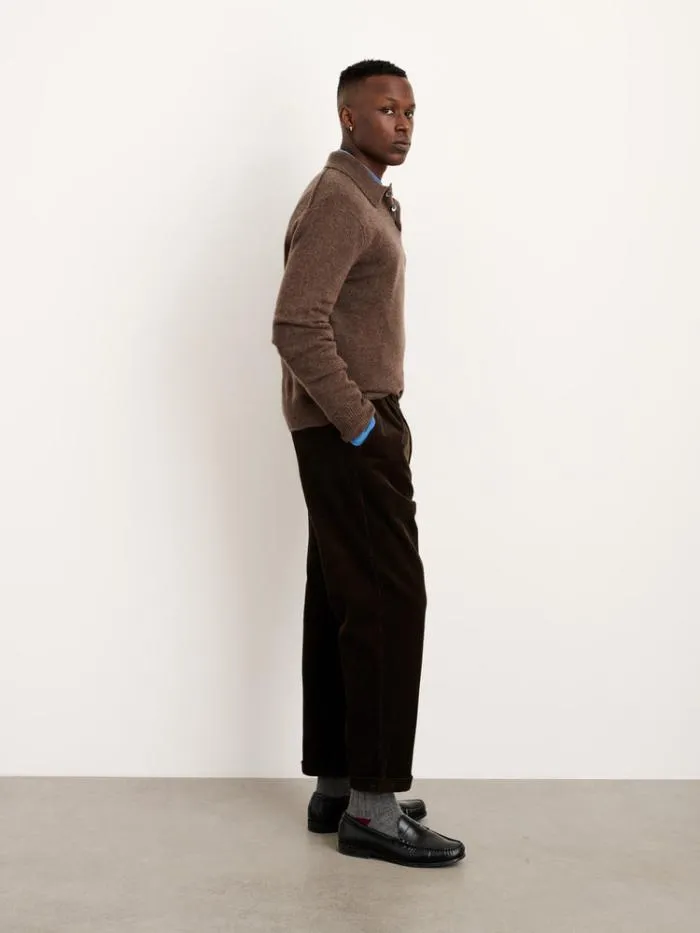Alex Mill Pants Standard Pleated Pant In Corduroy Chocolate 8211 Men