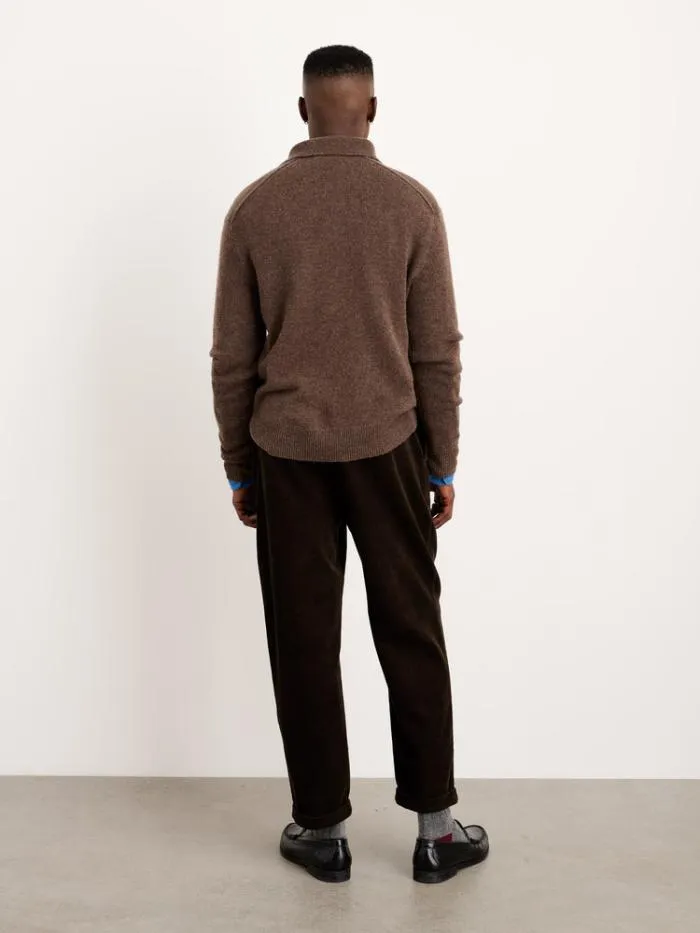 Alex Mill Pants Standard Pleated Pant In Corduroy Chocolate 8211 Men