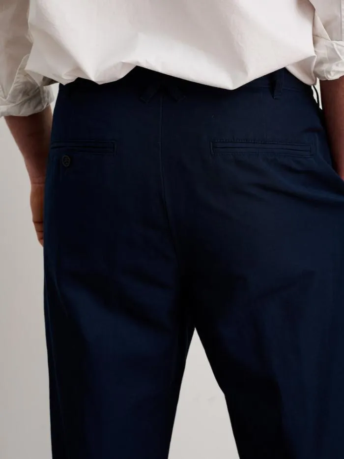 Alex Mill Pants Standard Pleated Pant In Cotton Linen Dark Navy 8211 Men