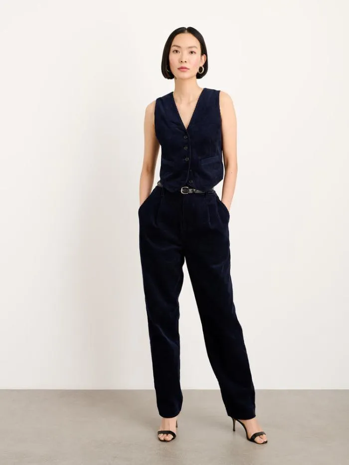 Alex Mill Shirts Tops Sloane Vest In Corduroy Dark Navy 8211 Women