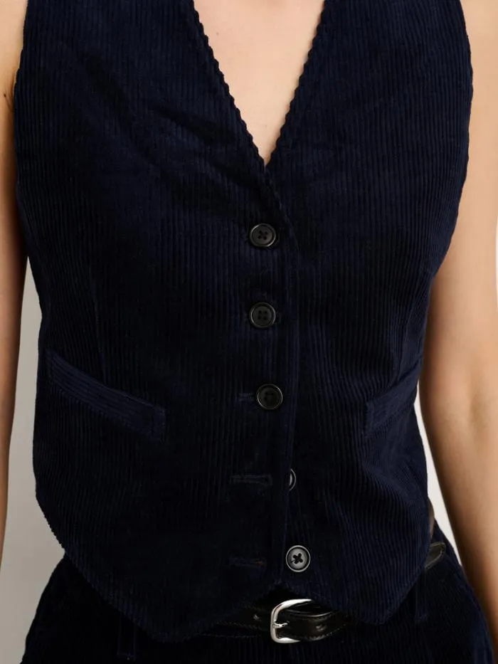 Alex Mill Shirts Tops Sloane Vest In Corduroy Dark Navy 8211 Women
