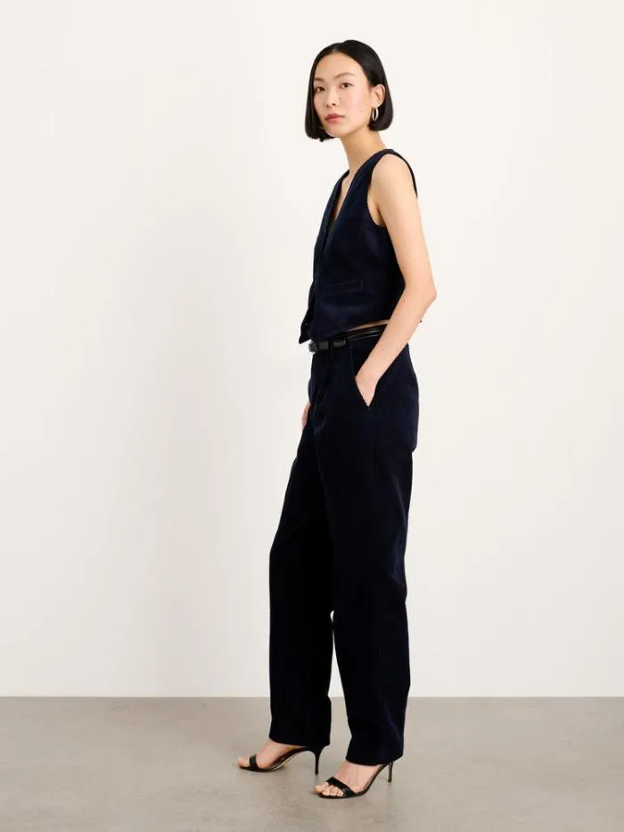 Alex Mill Shirts Tops Sloane Vest In Corduroy Dark Navy 8211 Women