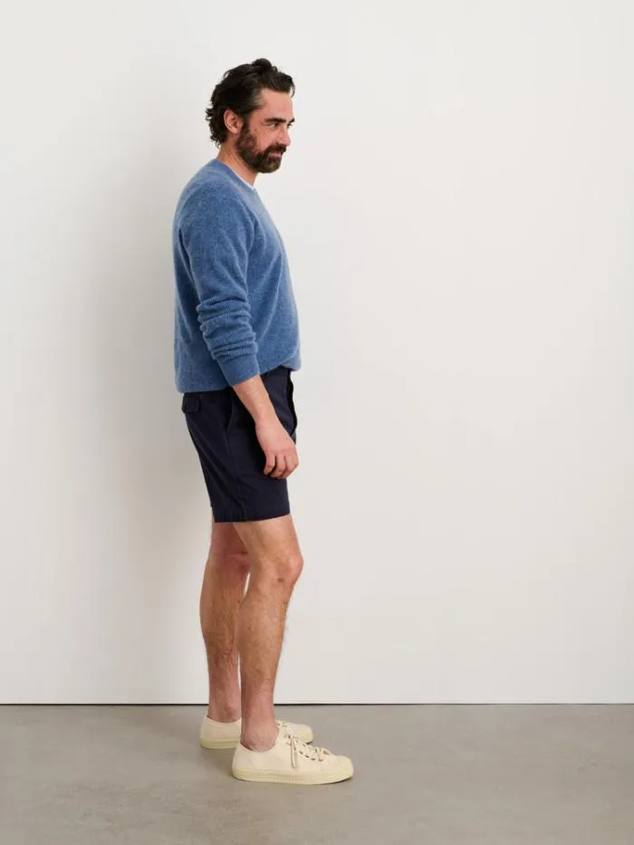 Alex Mill Shorts Flat Front Short In Vintage Washed Chino Dark Navy 8211 Men