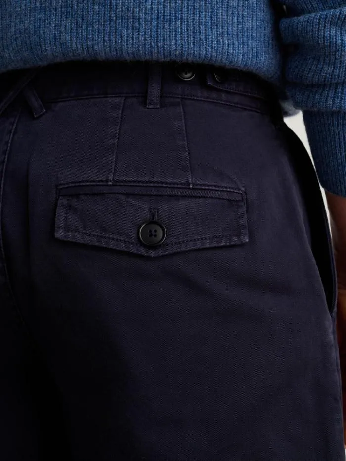 Alex Mill Shorts Flat Front Short In Vintage Washed Chino Dark Navy 8211 Men