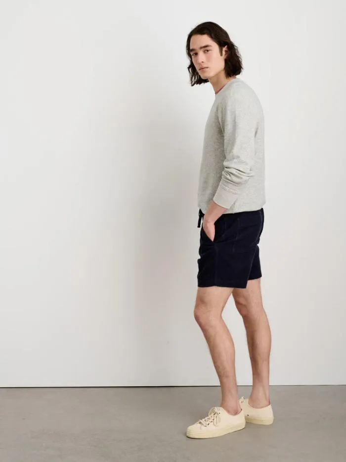 Alex Mill Shorts Pull On Short In Fine Wale Corduroy Dark Navy 8211 Men