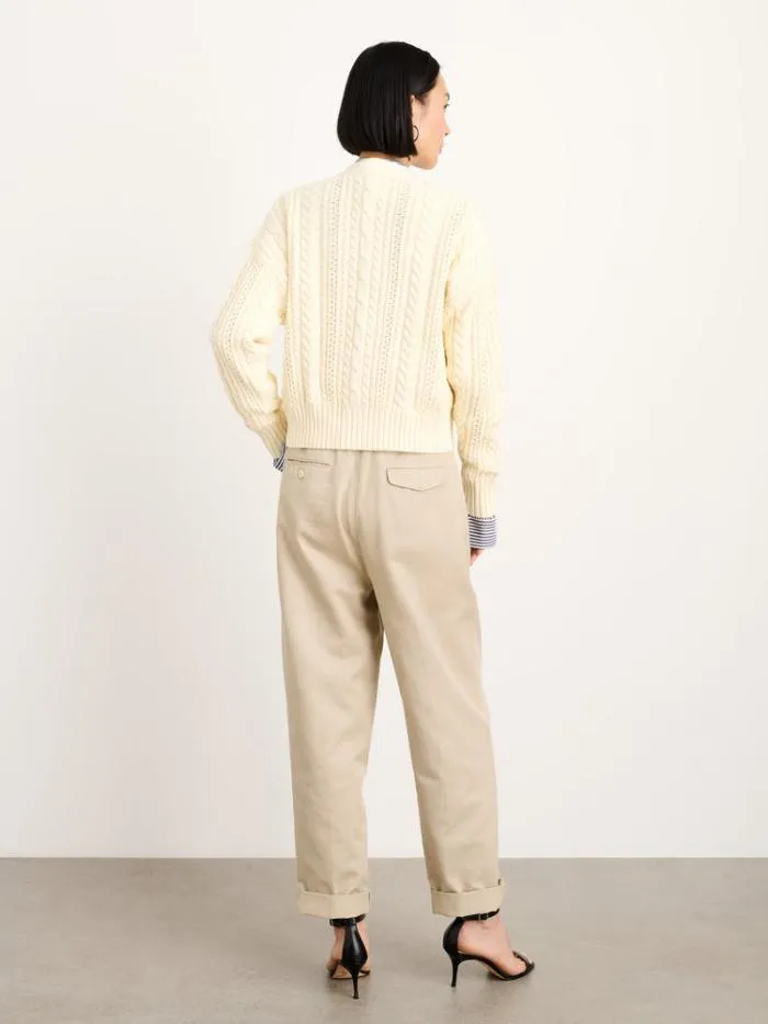 Alex Mill Sweaters Cable Knit Nico Chunky Cardigan Ivory 8211 Women