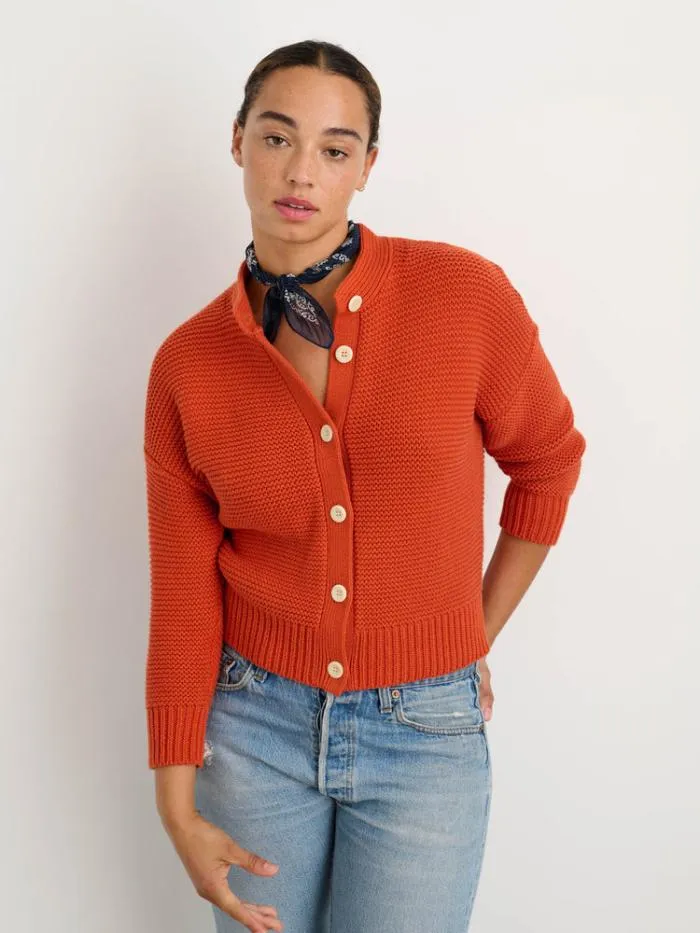 Alex Mill Sweaters Nico Cardigan In Cotton Paprika 8211 Women