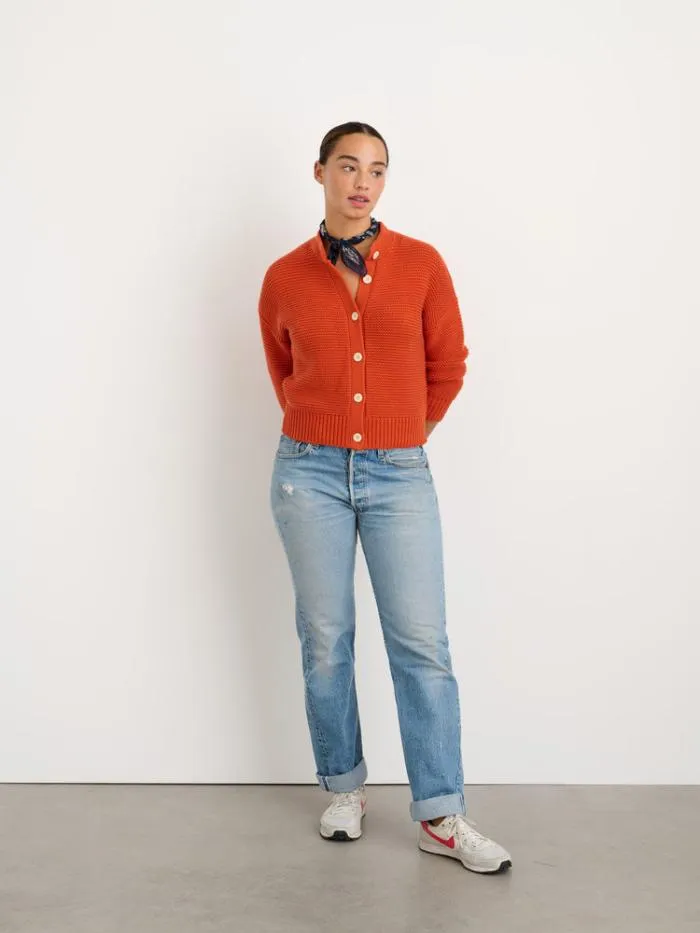 Alex Mill Sweaters Nico Cardigan In Cotton Paprika 8211 Women