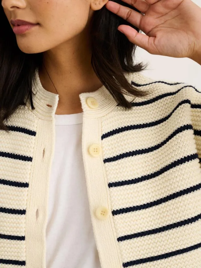 Alex Mill Sweaters Nico Chunky Cardigan In Stripe Ivorynavy 8211 Women Alex Mill Sweaters Nico Chunky Cardigan In Stripe Ivorynavy 8211 Women