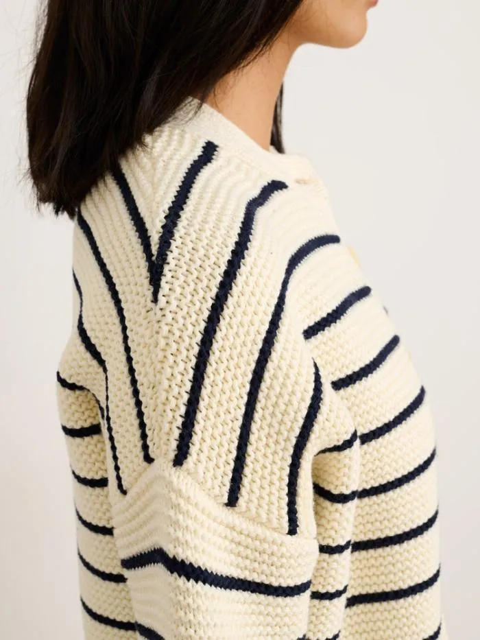 Alex Mill Sweaters Nico Chunky Cardigan In Stripe Ivorynavy 8211 Women Alex Mill Sweaters Nico Chunky Cardigan In Stripe Ivorynavy 8211 Women