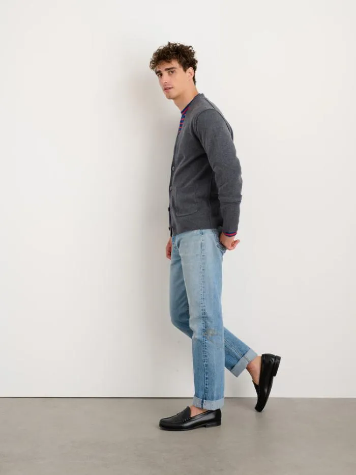 Alex Mill Sweaters Sweatshirts Ellsworth Reverse Seam Cardigan In Merino Wool Heather Grey 8211 Men