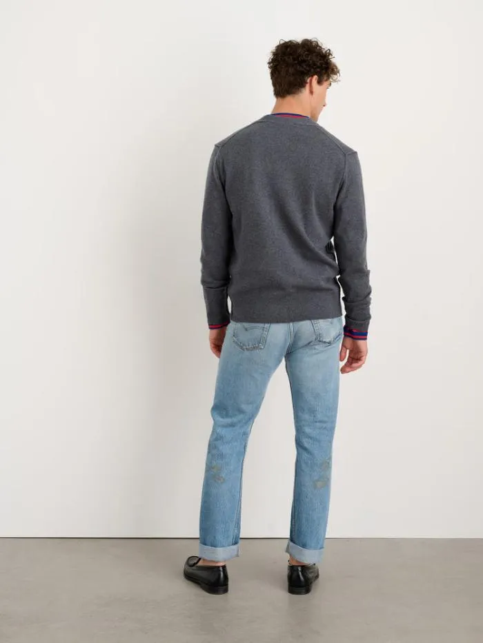 Alex Mill Sweaters Sweatshirts Ellsworth Reverse Seam Cardigan In Merino Wool Heather Grey 8211 Men