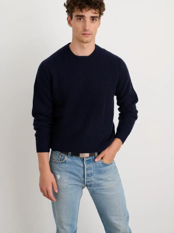 Alex Mill Sweaters Sweatshirts Jordan Sweater In Washed Cashmere Navy 8211 Men