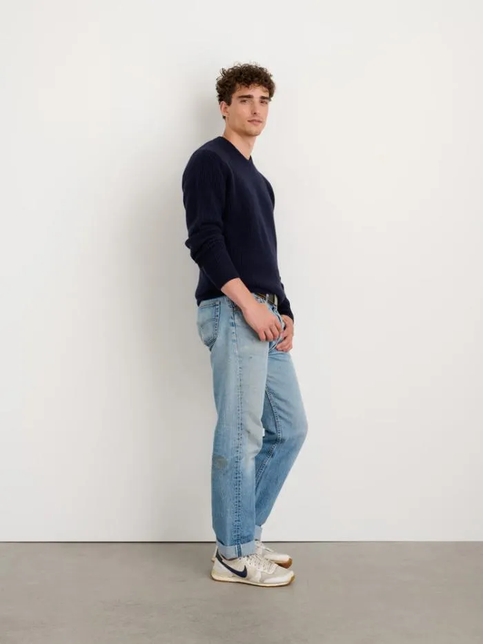 Alex Mill Sweaters Sweatshirts Jordan Sweater In Washed Cashmere Navy 8211 Men