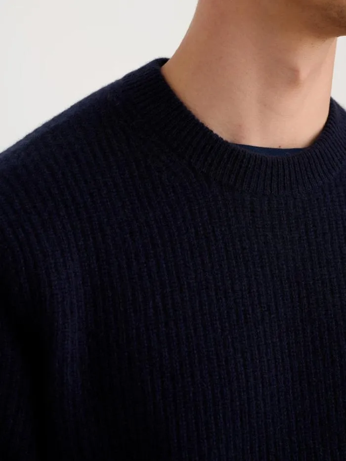 Alex Mill Sweaters Sweatshirts Jordan Sweater In Washed Cashmere Navy 8211 Men