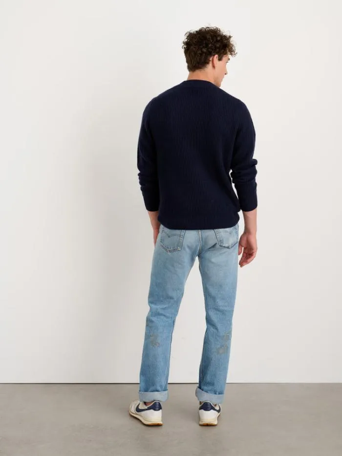 Alex Mill Sweaters Sweatshirts Jordan Sweater In Washed Cashmere Navy 8211 Men