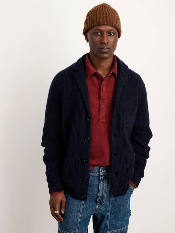 Alex Mill Sweaters Sweatshirts Mitchell Cardigan In Washed Cashmere Navy 8211 Men