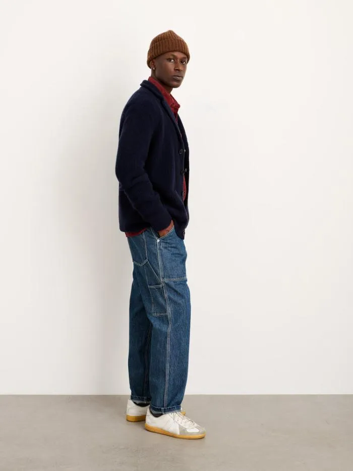 Alex Mill Sweaters Sweatshirts Mitchell Cardigan In Washed Cashmere Navy 8211 Men
