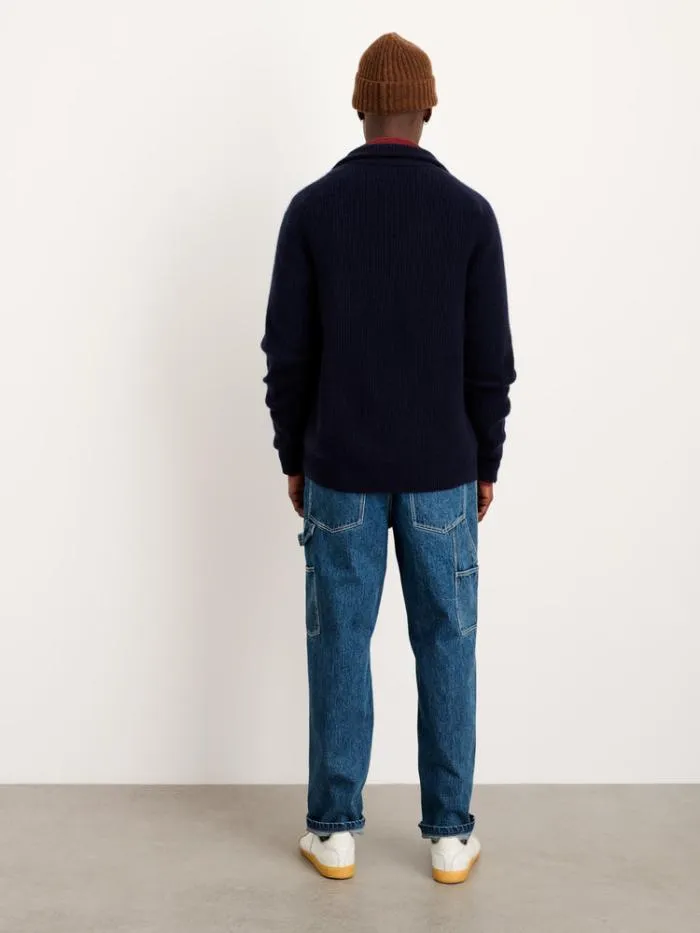 Alex Mill Sweaters Sweatshirts Mitchell Cardigan In Washed Cashmere Navy 8211 Men