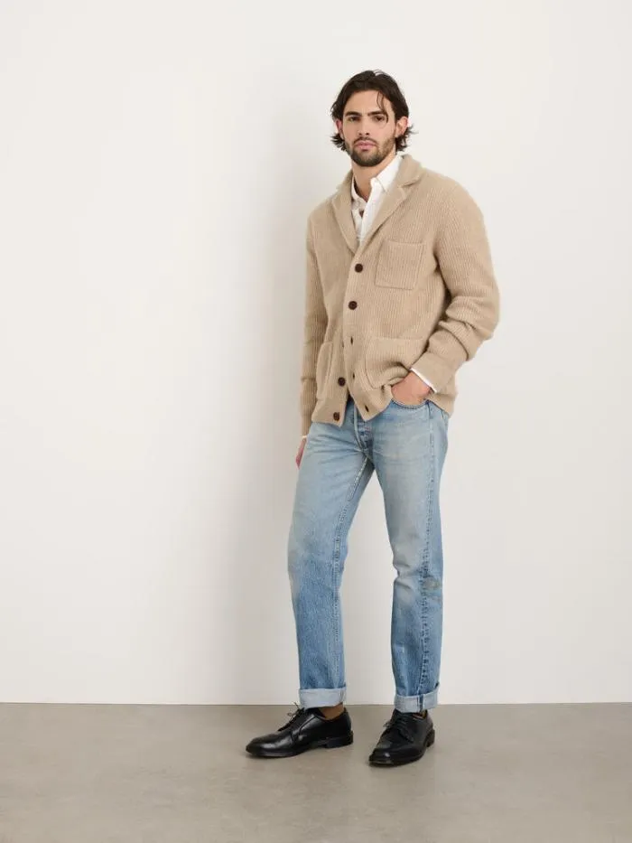 Alex Mill Sweaters Sweatshirts Mitchell Cardigan In Washed Cashmere Oatmeal 8211 Men