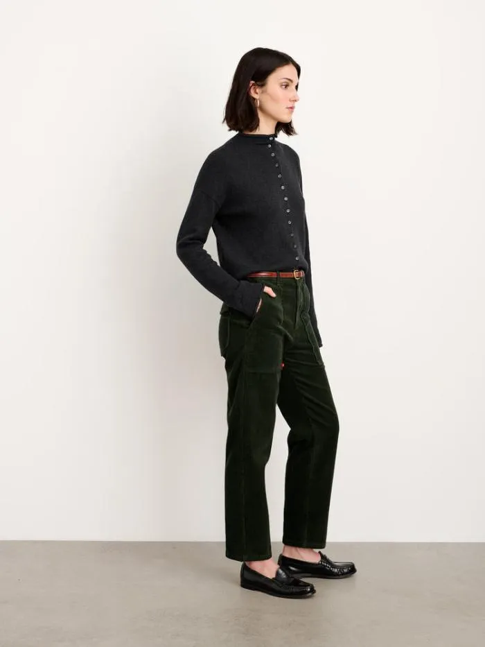 Alex Mill Sweaters Taylor Rollneck Cardigan In Cotton Cashmere Charcoal 8211 Women