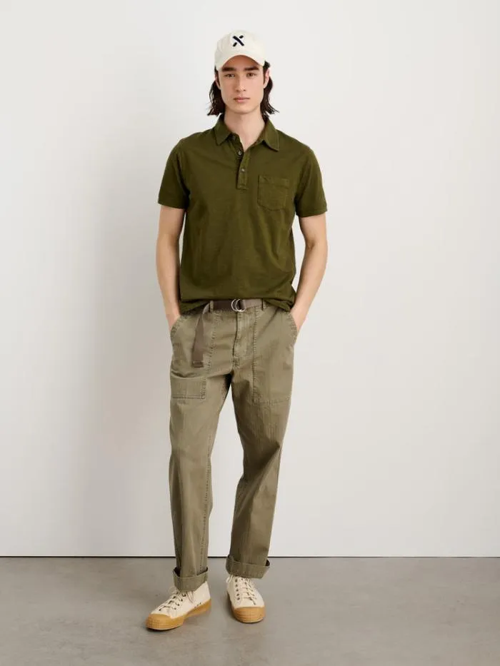 Alex Mill Tees Polos Standard Slub Cotton Polo Deep Olive 8211 Men