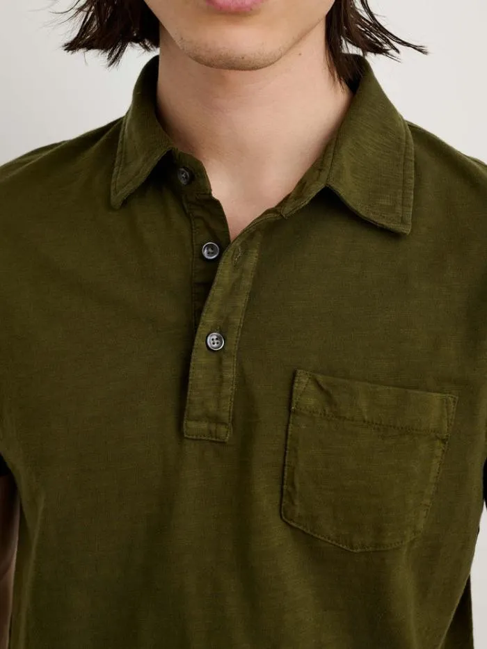 Alex Mill Tees Polos Standard Slub Cotton Polo Deep Olive 8211 Men
