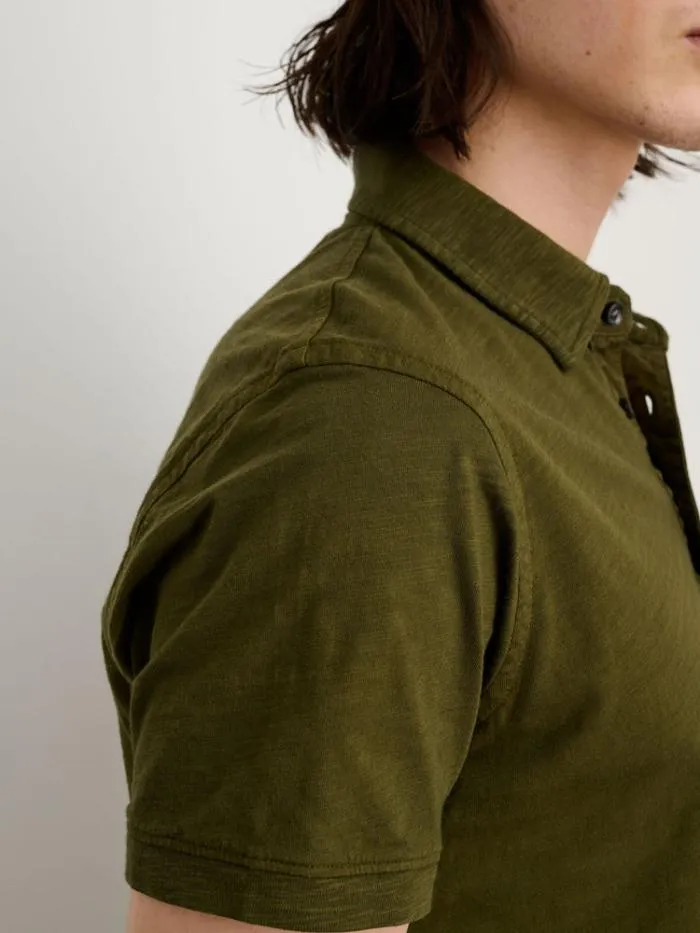 Alex Mill Tees Polos Standard Slub Cotton Polo Deep Olive 8211 Men