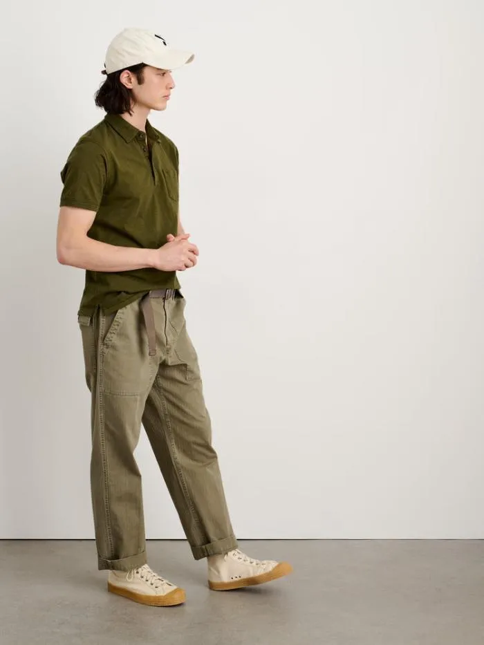 Alex Mill Tees Polos Standard Slub Cotton Polo Deep Olive 8211 Men