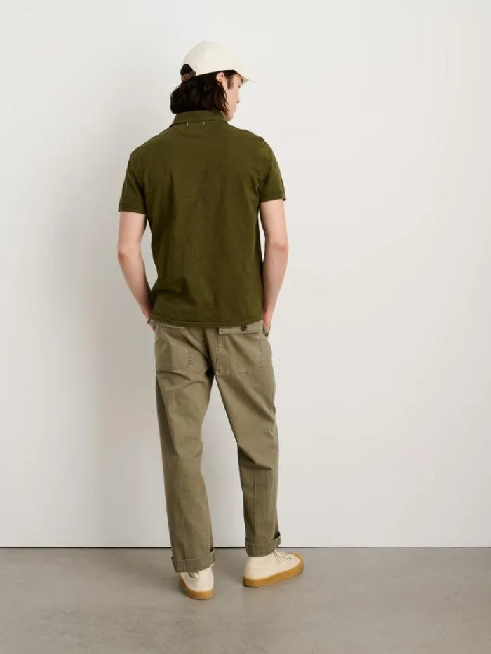 Alex Mill Tees Polos Standard Slub Cotton Polo Deep Olive 8211 Men