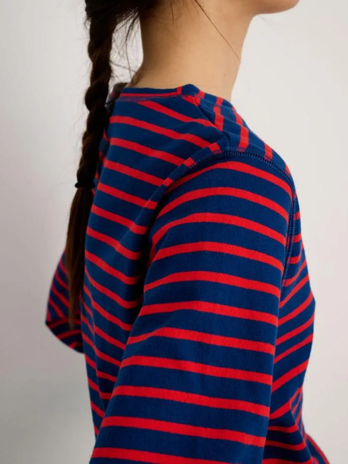 Alex Mill Tees Tanks Lakeside Striped Tee French Blueberry Red 8211 Women