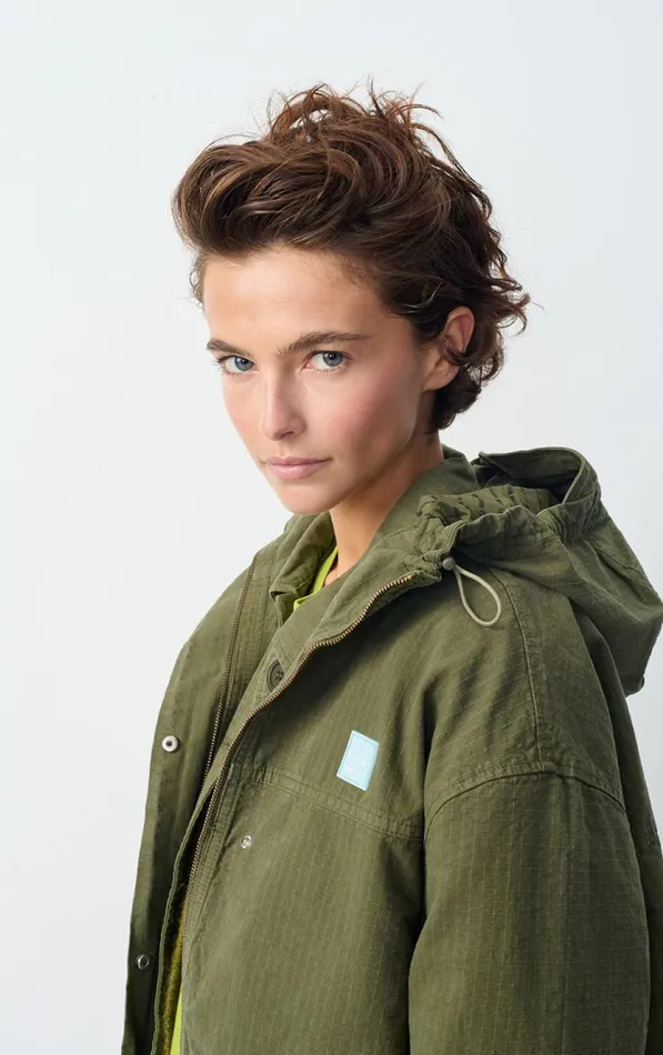 American Vintage Coats and Puffer Coats Women Parka Rygybay Khaki American Vintage Coats and Puffer Coats Women Parka Rygybay Khaki