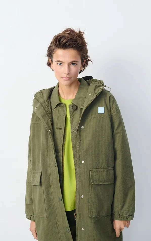 American Vintage Coats and Puffer Coats Women Parka Rygybay Khaki American Vintage Coats and Puffer Coats Women Parka Rygybay Khaki